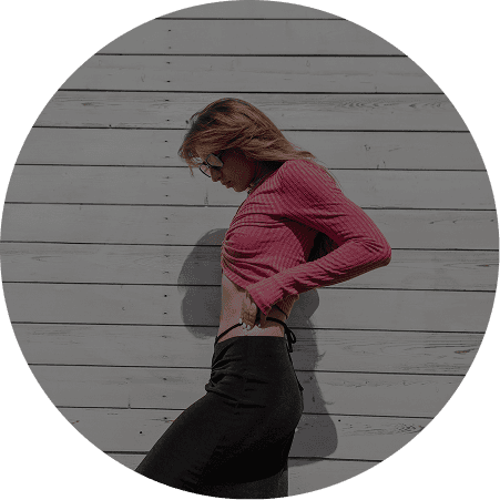 Dancer wearing a pink top